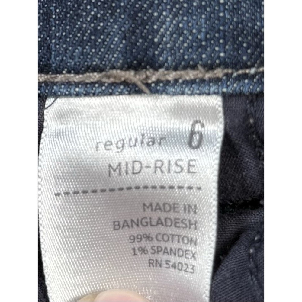 Old Navy The Flirt Mid-Rise Straight Leg Jeans Dark Wash Blue Size 6 Regular - Picture 5 of 9